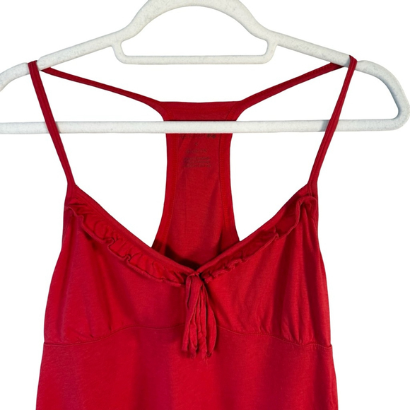 La Senza Red Ruffle Y2K Festival Sleeveless Tank Top Size M Casual Lounge - Picture 8 of 11